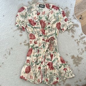 Reformation Floral Wrap Dress